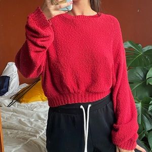 Kendall & Kylie red Cropped Sweater